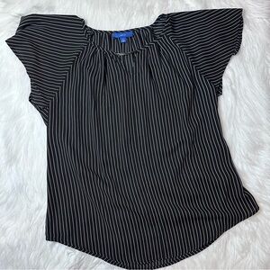 Apt. 9 Stripped Black And White Blouse